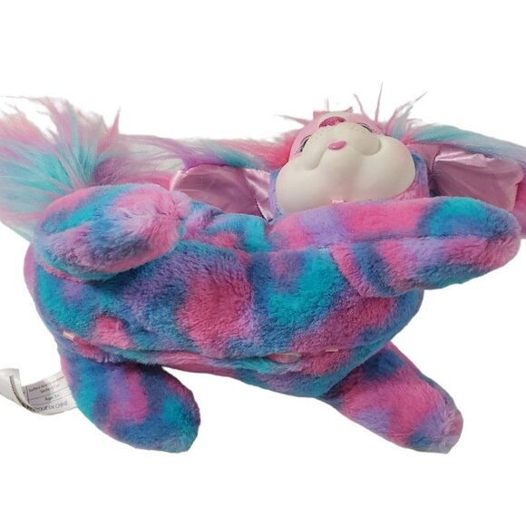 Puppy Surprise Dog + 2 Puppies Plush Stuffed Animal Pink Blue Purple Fur Glitter - Picture 14 of 16